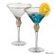 Premium Clear Stem Crystal Martini Glasses with Rim and Diamond-like Rhinestones, Elegant 10oz Glassware Set for Cosmopolitan, Vodka, Gin and Other Cocktails, Fancy Manhattan Drinkware